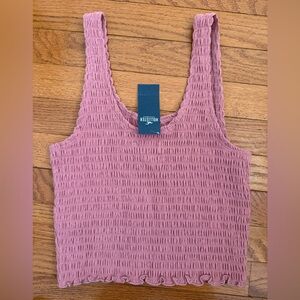 Hollister Mauve Smocked Tank Top